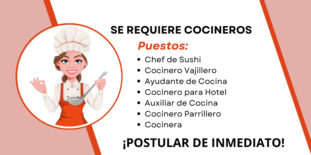 Trabajadores para area de cocina