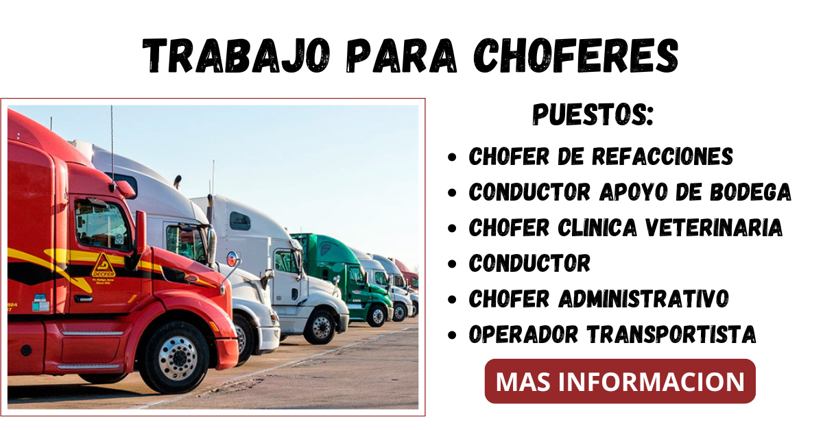 trabajo para conductores