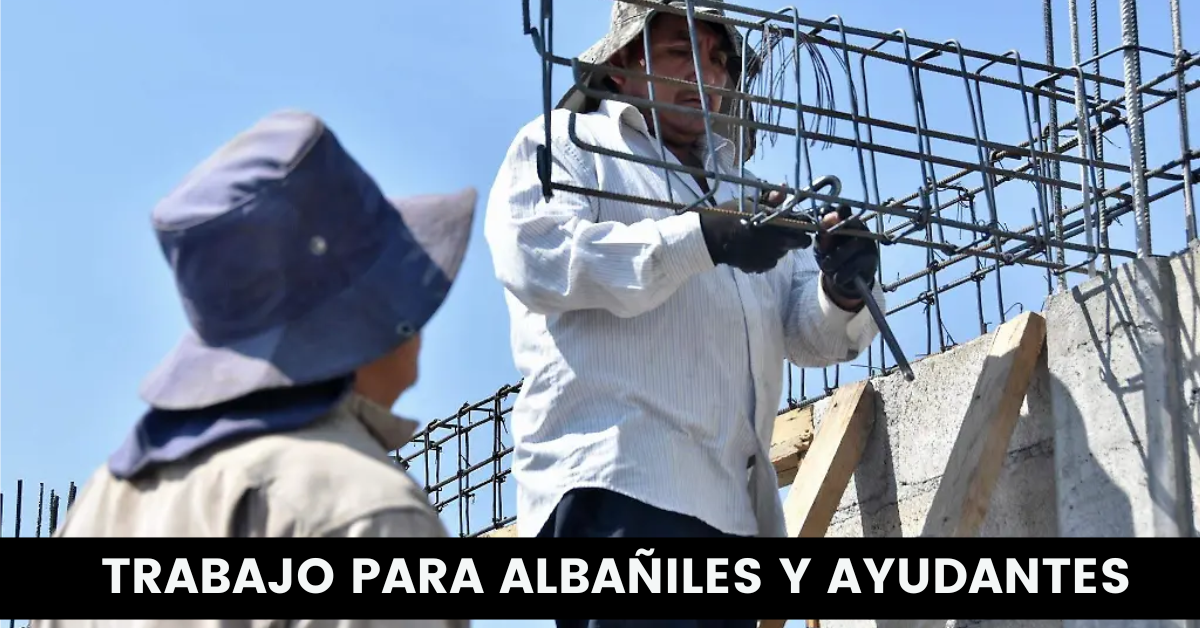 Trabajo para albañiles y ayudantes